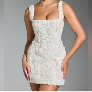 OH POLLY l floral appliqué corset dress